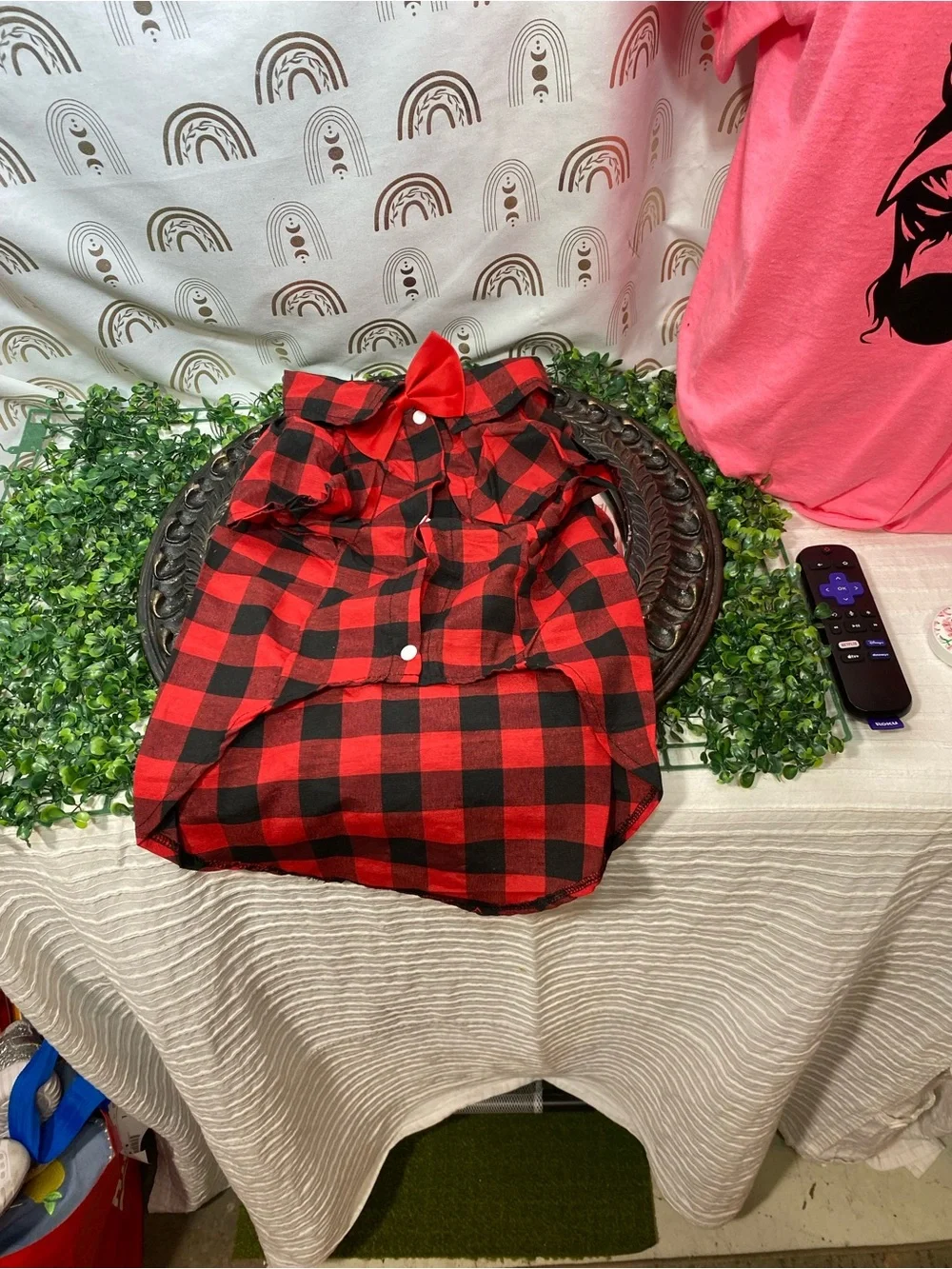 Unbranded Red & Black Buffalo Plaid Dog Jacket